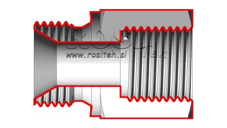 ХИДРАВЛИЧЕН АДАПТЕР МЪЖКИ-ЖЕНСКИ 3/8-16X1,5