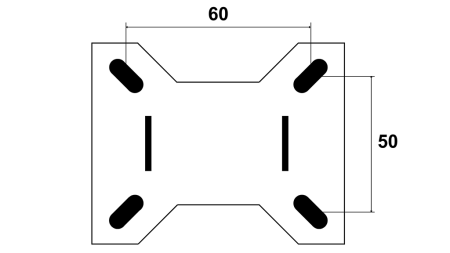 KOŁO 75mm Z FIXOWANĄ PODSTAWĄ