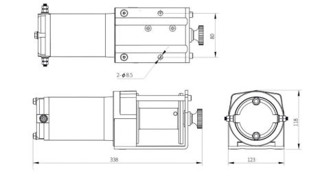 12 V ЕЛЕКТРИЧЕСКА ЛЕБЕДКА RS-2500 - 1130 kg - ECO
