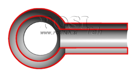 METALOWY WĄŻ BANJO 1/2 45mm