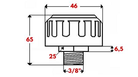 ΜΕΤΑΛΛΙΚΟΣ ΚΑΠΕΛΟΣ ΓΕΜΙΣΜΑΤΟΣ ΜΕ ΑΕΡΑ 3/8''
