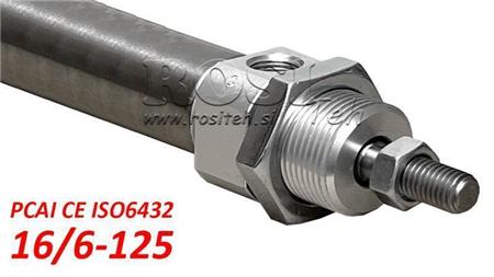 PNEUMATICKÝ CYLINDR PCAI 16/6-125 CE ISO6432