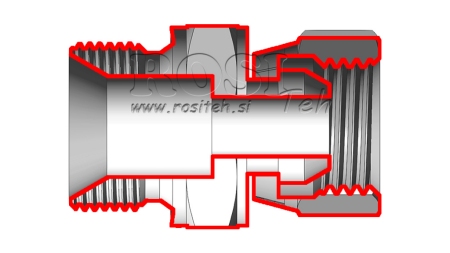 HIDRAVLIČNI REDUCIR VRTLJIVA MATICA BSP1/2 - BSP3/4