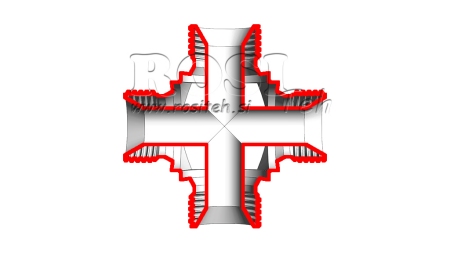 HYDRAULICKÝ T KOM BSP MUŽSKÝ KŘÍŽ 1/2