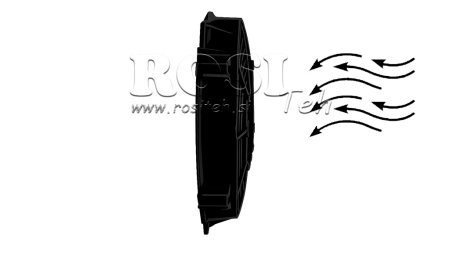 AXIÁLNY VENTILÁTOR 225MM TLAČENIE 12V