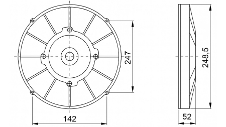 ΑΞΟΝΙΟΣ ΑΕΡΑΣ 255MM ΕΞΑΓΩΓΗΣ 12V