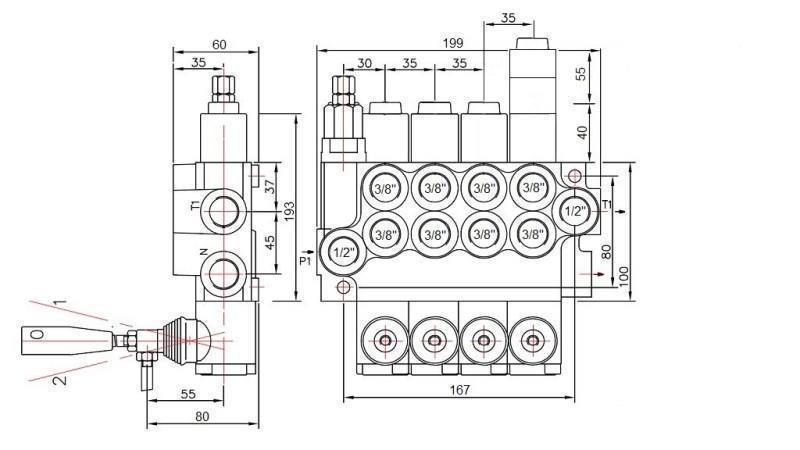 ZAWÓR HYDRAULICZNY 4xP40 PŁYWAJĄCY