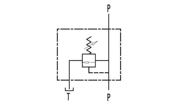 REGULATOR DE PRESIUNE HIDRAULIC VMP 1/2 20-260 BAR - diagramă