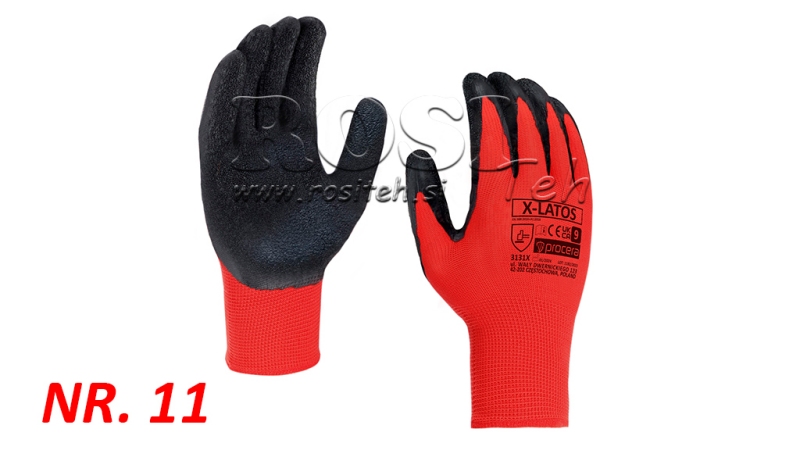 MĂNUȘI ACOPERITE CU LATEX - MĂRIMEA 11