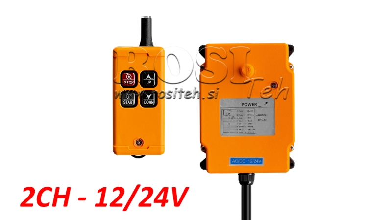 RADIO KONTROLLER 2CH - 12/24V