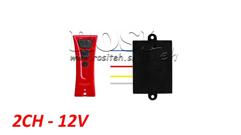 TRÅDLØS FJERNKONTROLL 2CH - 12V