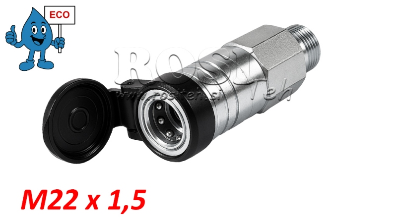 RACCORD RAPIDE TRACTEUR FEMELLE 3CFPV PUSH - PULL M22X1.5 - ECO