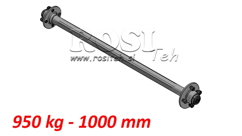 ΑΞΟΝΑΣ ΓΙΑ ΤΡΕΙΛΕΡ 950KG ΧΩΡΙΣ ΦΡΕΝΟ (1000 MM)