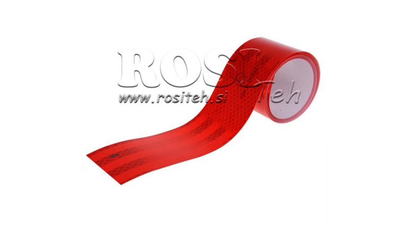 REFLEKTIVT BAND 3M - RÖD - 1 meter