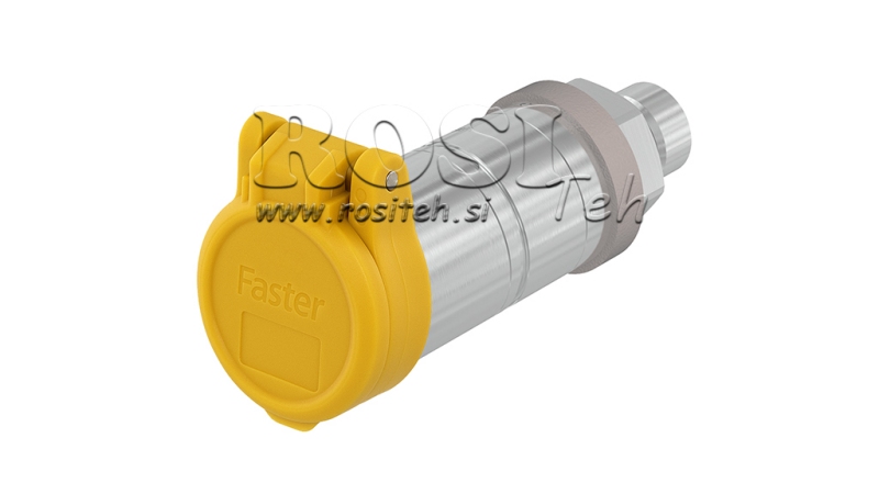 GELE BESCHERMENDE DEKSEL PVC VROUWELIJKE SNELKOPPELING PUSH PULL