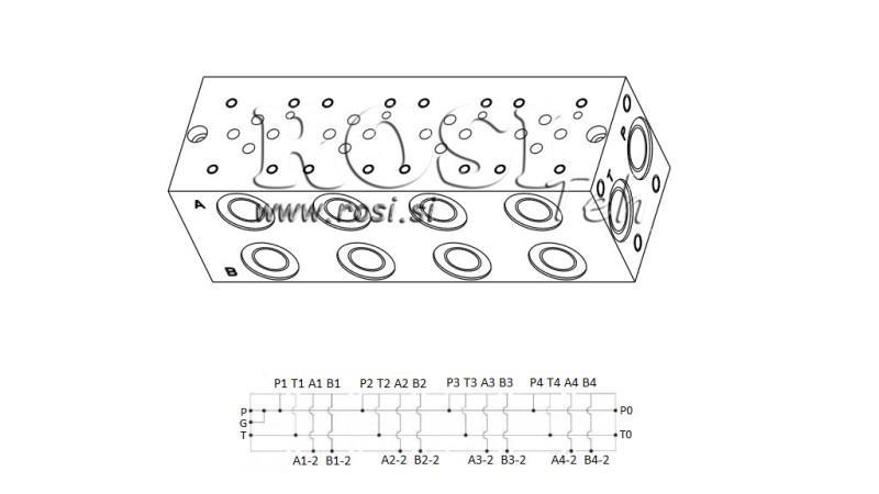 Bază CETOP5 NG10 4M