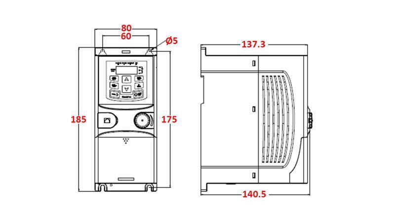 CONVERTOR DE FRECVENȚĂ-INVERTER 3Faze 1.5kW GD20-1R5G-4-EU