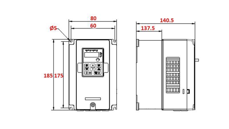 ЧЕСТОТЕН ПРЕВРЪЩАЧ-ИНВЕРТОР 3Фаза 2.2kW GD20-2R2G-4-EU