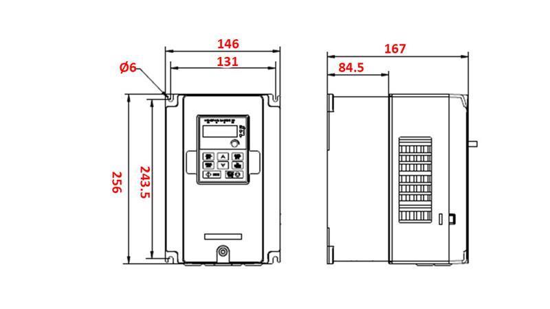FREKVENČNÍ MĚNIČ-INVERTOR 3Fáze 5.5kW GD20-5R5G-4-EU