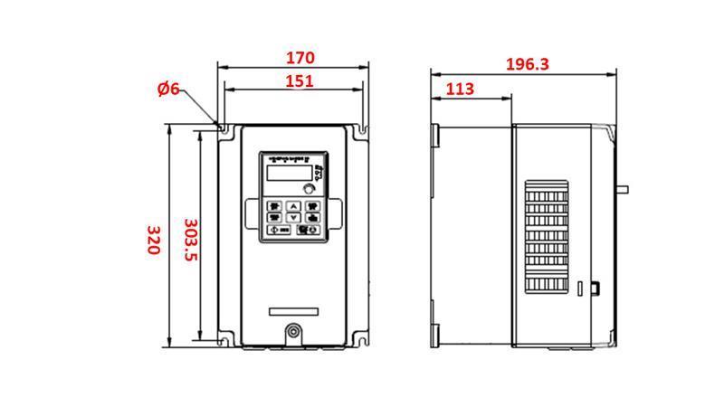 CONVERTOR DE FRECVENȚĂ-INVERTER 3Faze 7.5kW GD20-7R5G-4-EU