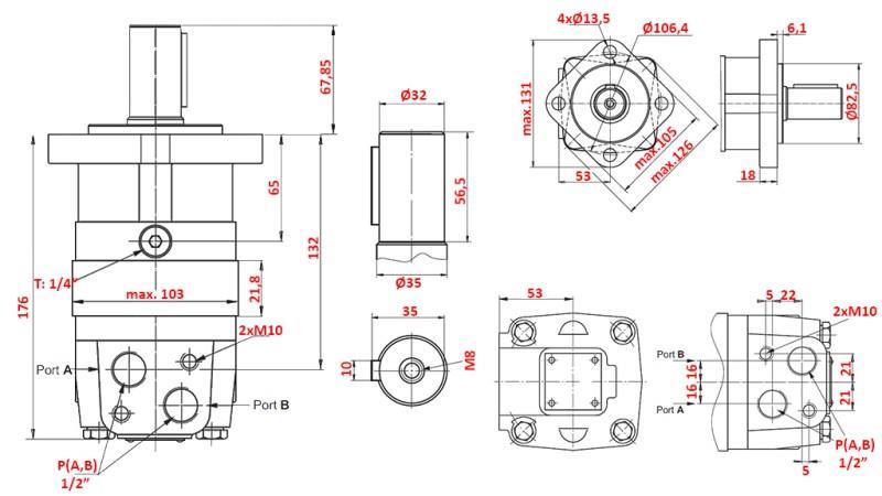 ХИДРАВЛИЧЕН МОТОР MS 125