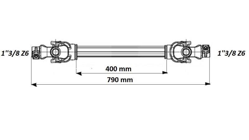 CARDAN ECO 790mm 35-60CP STANDARD - dimensiuni