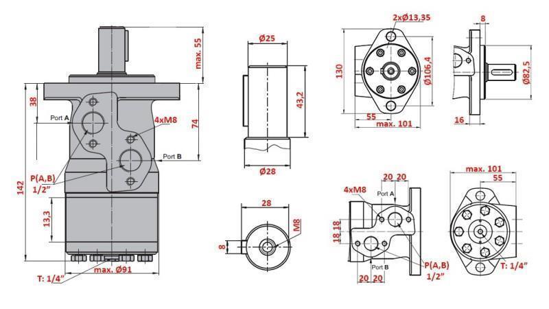 ХИДРАВЛИЧЕН МОТОР MP 100