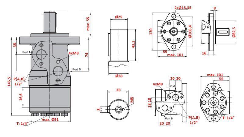 ХИДРАВЛИЧЕН МОТОР MP 125