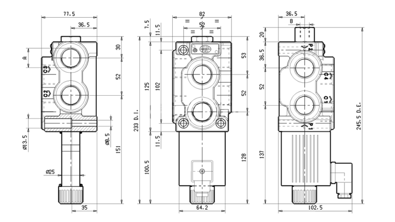 ZAWÓR 6-DROGOWY 3/4 (6/2) 12V - 140LIT