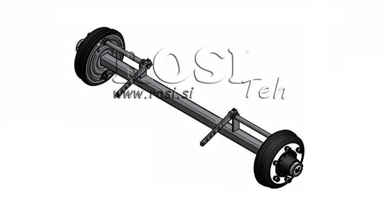 AXA PENTRU REMORCA 5400 kg CU FRANE (1500 mm)