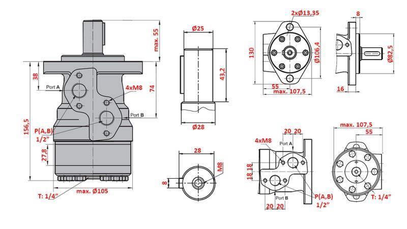 MOTOR HIDRAULIC MR 160