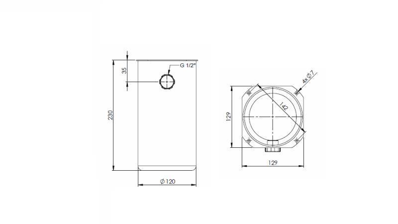 REZERVOR METALIC ROLL PP 2 LITRI-dimensiuni