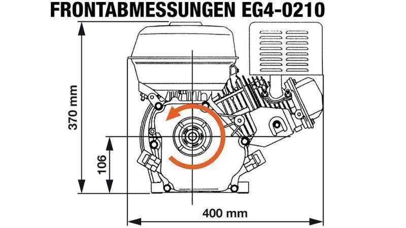 бензинов двигател EG4-200cc-5.10kW-3,600 RPM-H-KW20x53-ръчен старт
