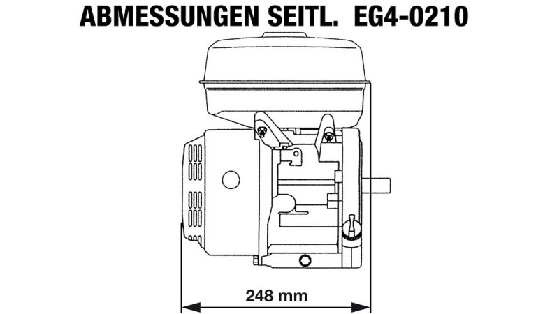 бензинов двигател EG4-200cc-5.10kW-3,600 RPM-H-KW20x53-ръчен старт