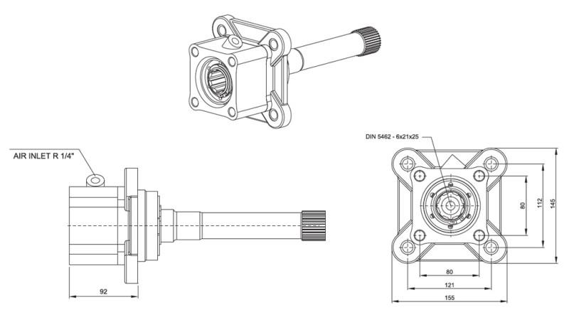 Dimensiuni IEȘIRE PENTRU POMPA HIDRAULICĂ - VOLVO SR-1700-1