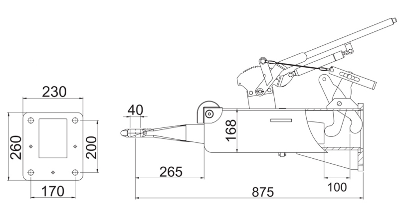 TAŽNÉ ZAŘÍZENÍ - PŘIPOJENÍ TRAKTORU A PŘÍVĚSU 6 000/1 600 KG (E11 CERTIFIKÁT)