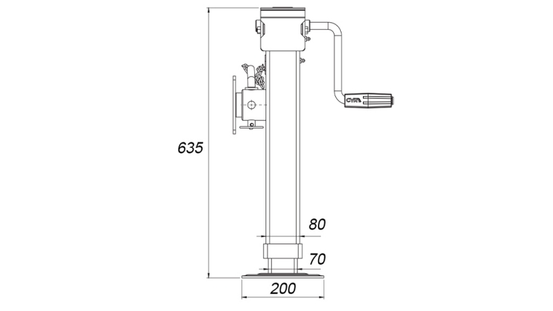 VLÁKNO PODPORA NOHY S PLOCHOU 380mm - 4.000kg