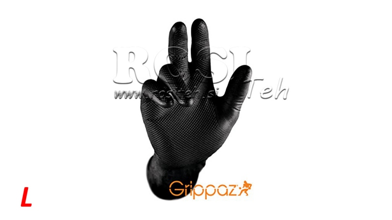 НИТРИЛНИ РЪКАВИЦИ GRIPPAZ ЧЕРНИ 50/1 - L