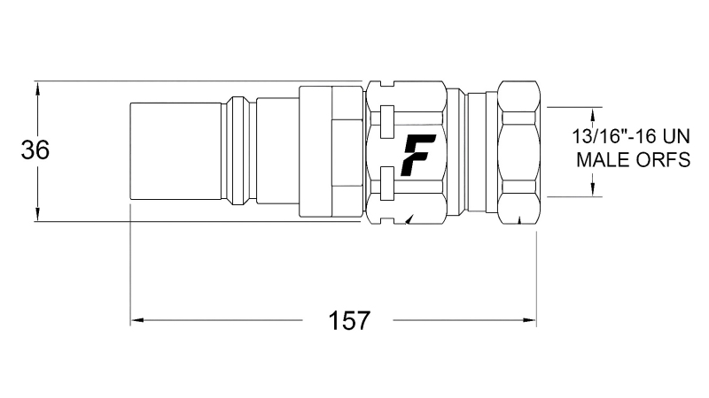 CUPLĂ RAPIDĂ BĂRBAT PENTRU MULTI-FASTER 9/16 3PLK 3PLV C PARTE MOBILĂ