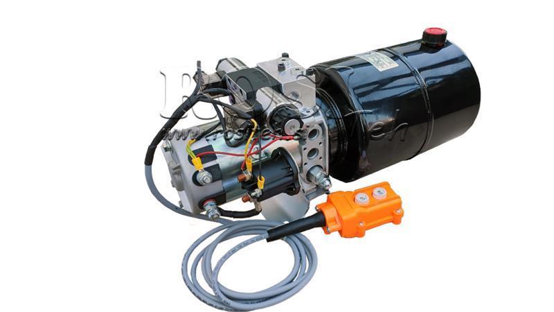 AGREGAT HIDRAULIC MINI 24V DC - 2.2kW = 2.1cc - 8 lit - asamblare în direcție dublă (metal)