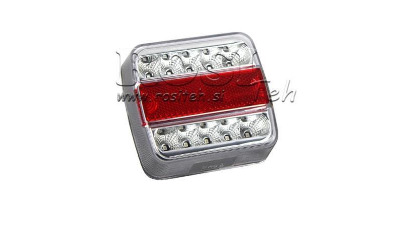 LED ЗАДНА СВЕТЛИНА ЗА ПРИЦЕП КОМБИНИРАНА 4 ФУНКЦИИ 12V БЯЛА