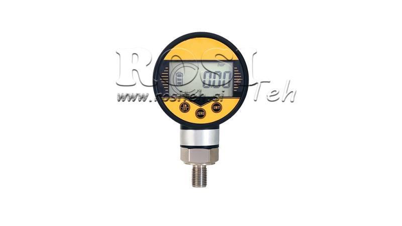 MANOMETRU DIGITAL DN63 VERTICAL 0 - 600 BAR - 1/4