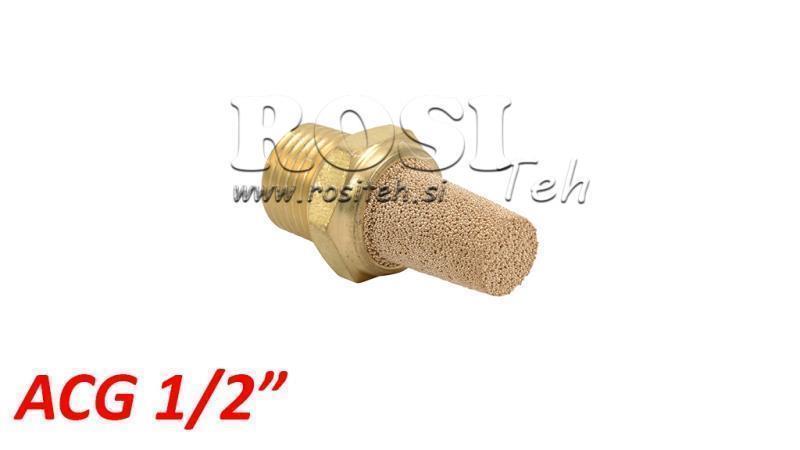 SILENȚIOS PNEUMATIC FABRICAT DIN BRONZ ACG 012 ÎNALT