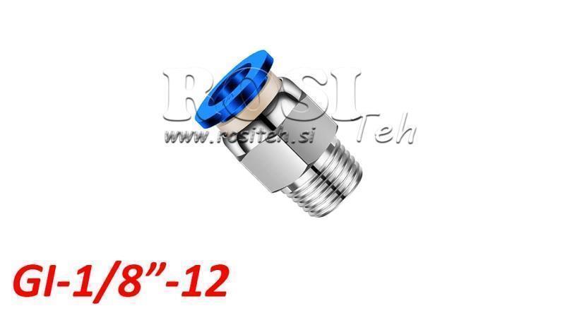 CONECTOR STRAIGHT PENTRU PLUG PNEUMATIC TPA CU FILET GI-018-12