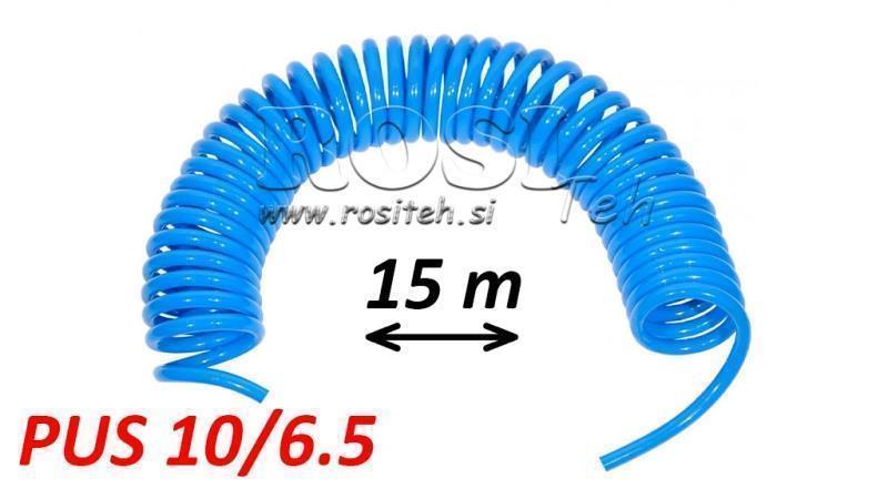 PUS 10/6.5 15m НЕСЪБРАНА СИНЯ ВЪЗДУШНА СПИРАЛНА ТРЪБА