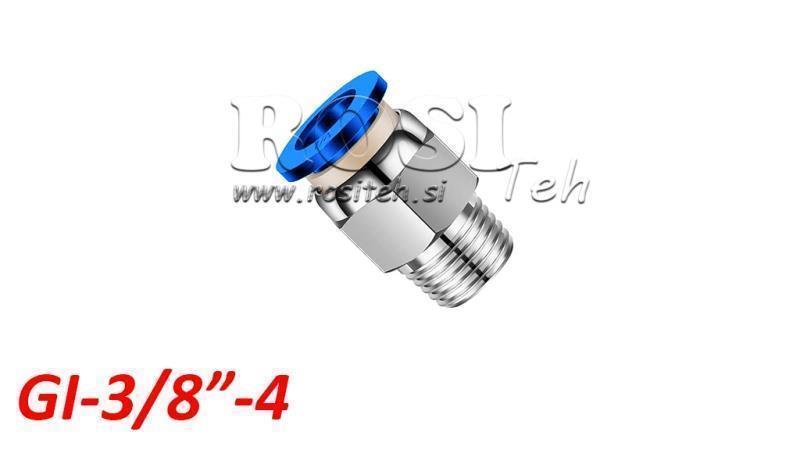 CONECTOR DREPT PNEUMATIC TPA CU FILET GI-038-4