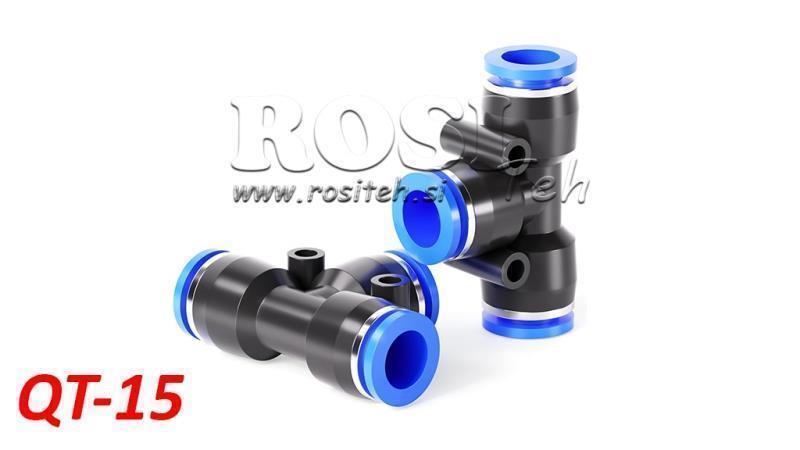 PLUG PNEUMATIC T CONEXIUNE TPA FĂRĂ FILET QT-15