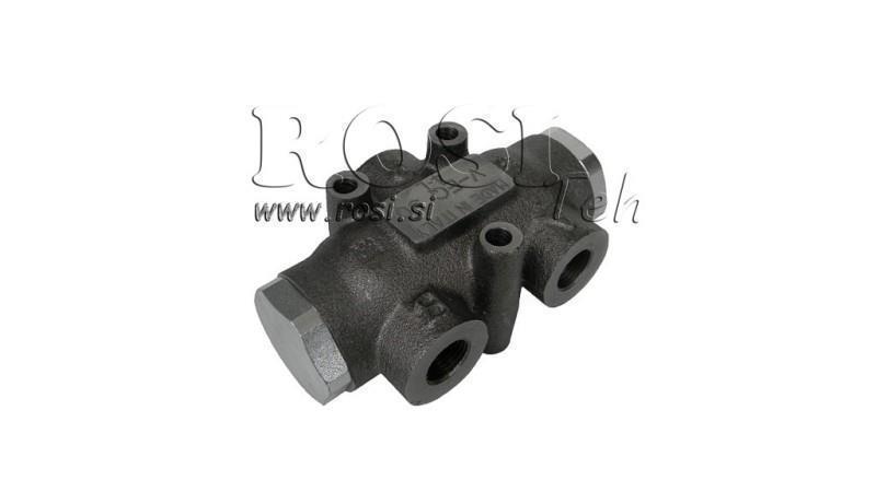 VALVĂ DE DISTRIBUȚIE HIDRAULICĂ DEBIT V01000 3 - 6 lit - 3/8 - 250 bar (max.300 bar) V-EQ10