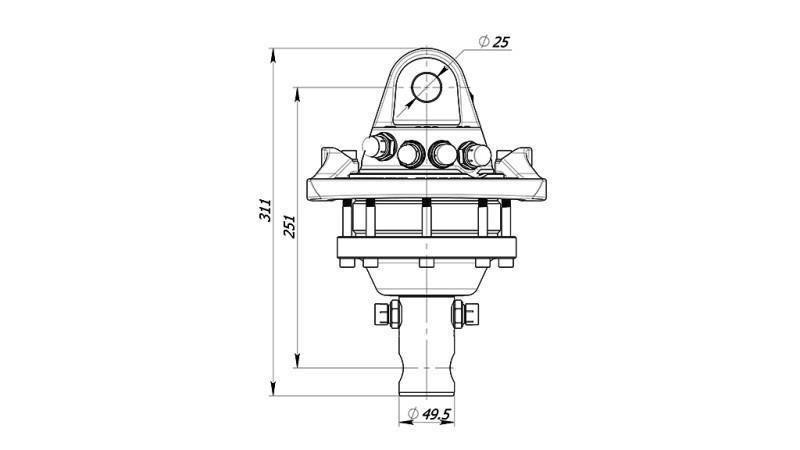 ROTATOR HIDRAULIC 3000/1500 KG CU AX