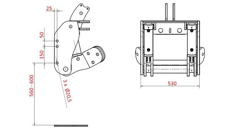 KIT UNIVERSAL HIDRAULIC PENTRU AXA FRONTALĂ PENTRU TRACTOR 1500kg